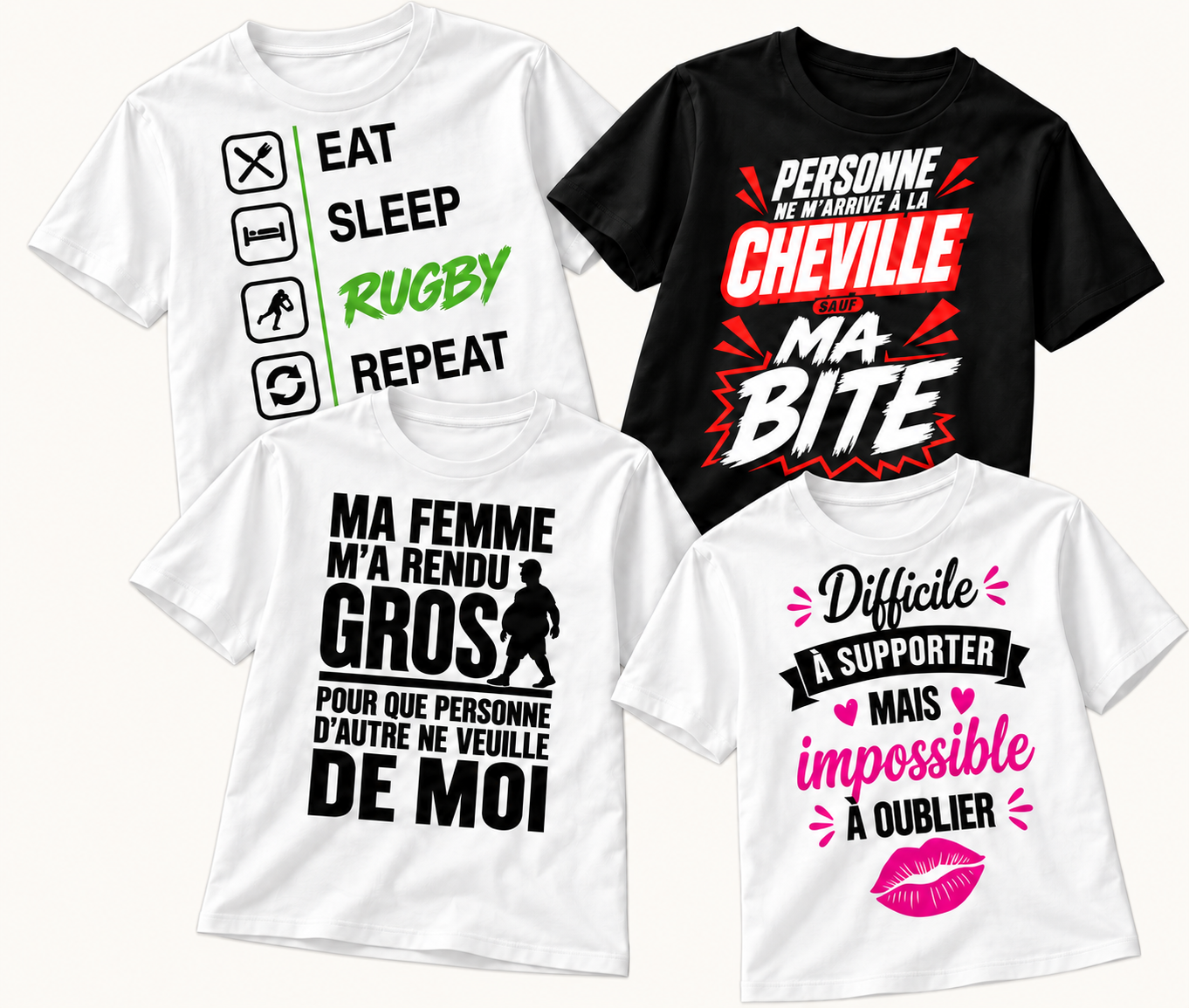 Sélection de t-shirts humoristiques Marque-moi